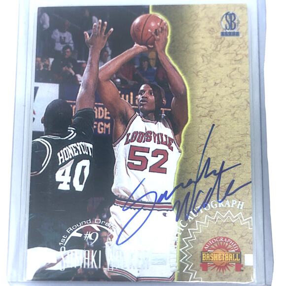 Samaki Walker 1996 Louisville Score Board Autographed Basketball Cards -Lot of 3 - Picture 2 of 5